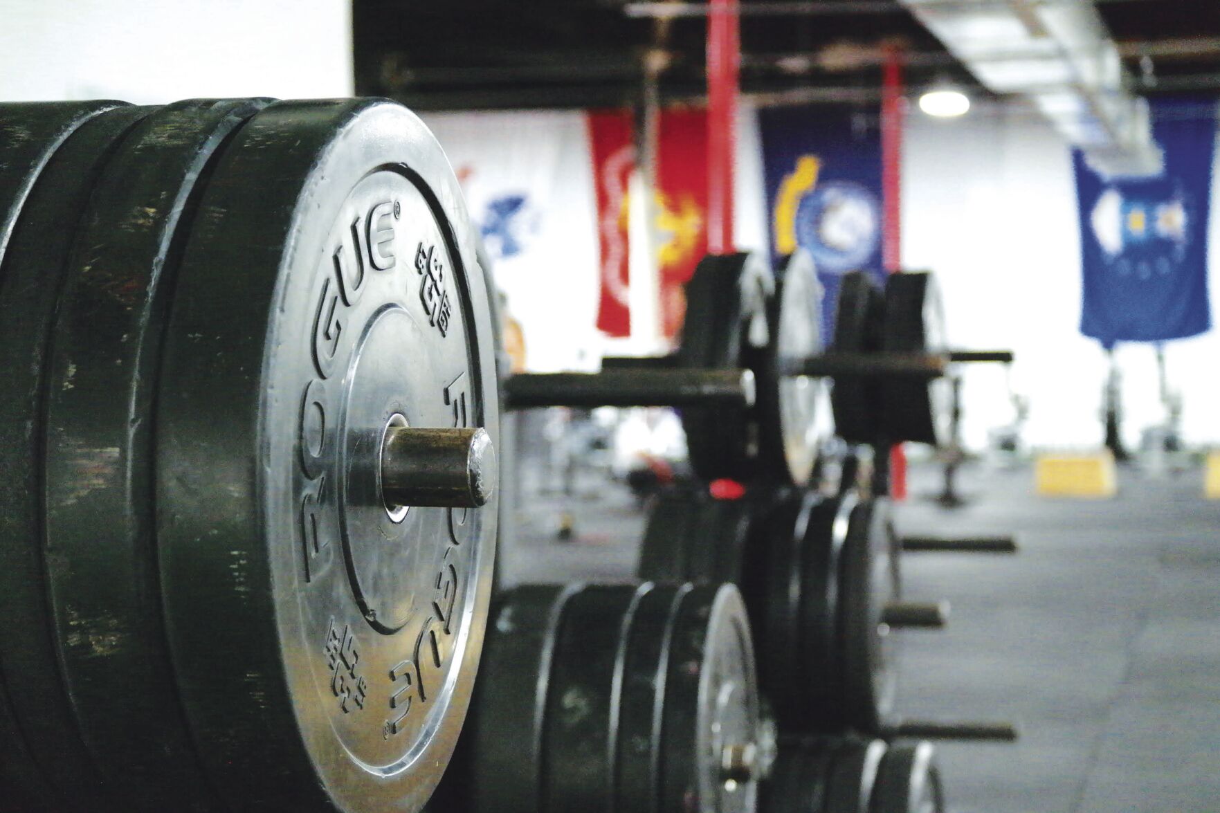 Plates on racks